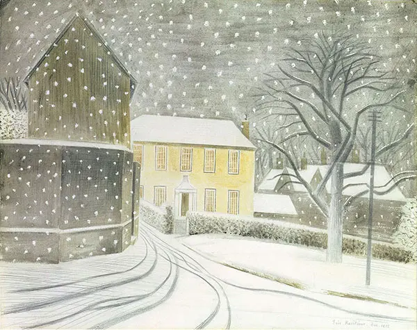 Halstead in The Snow 1935 By Eric Ravilious