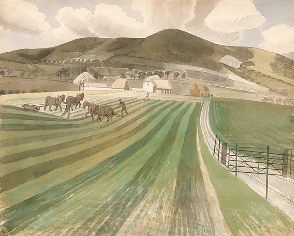 Mount Caburn By Eric Ravilious