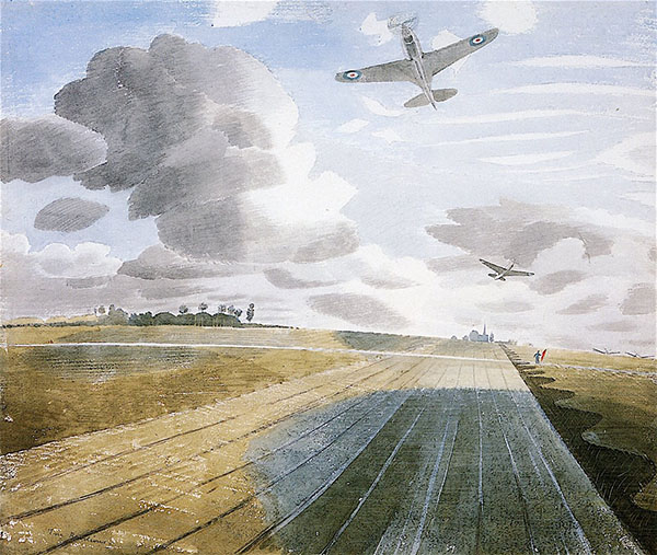 Runway Perspective by Eric Ravilious | Oil Painting Reproduction