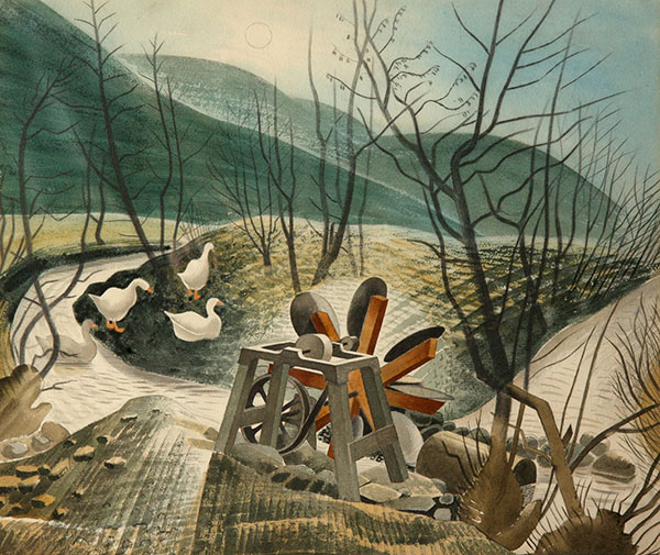 The Waterwheel 1938 by Eric Ravilious | Oil Painting Reproduction