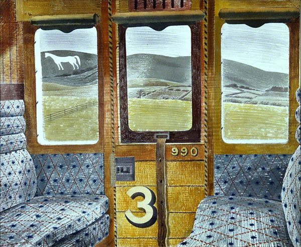 Train Landscape by Eric Ravilious | Oil Painting Reproduction