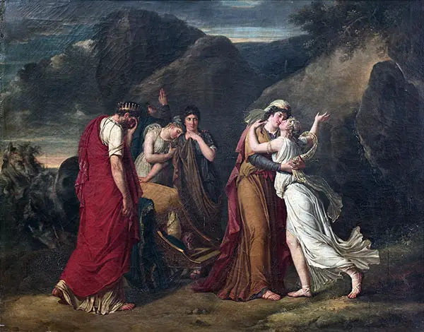 Psyche Bidding Farewell to her Family By Marie Guillemine Benoist