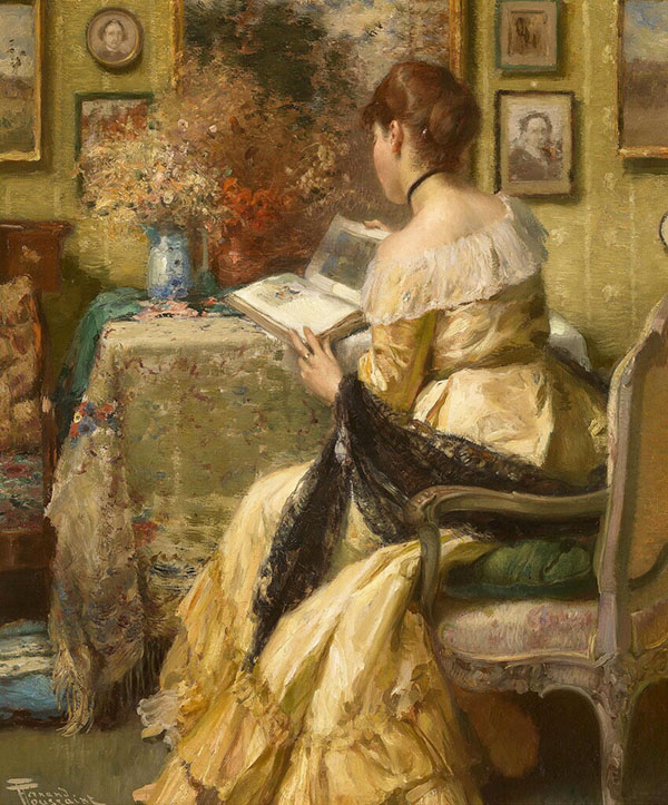 Afternoon Reading by Fernand Toussaint | Oil Painting Reproduction