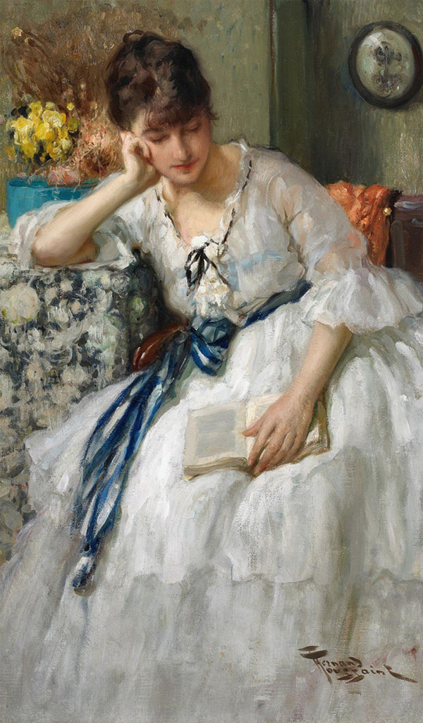 A Quiet Moment by Fernand Toussaint | Oil Painting Reproduction