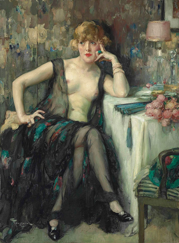 Beauty in an Interior by Fernand Toussaint | Oil Painting Reproduction