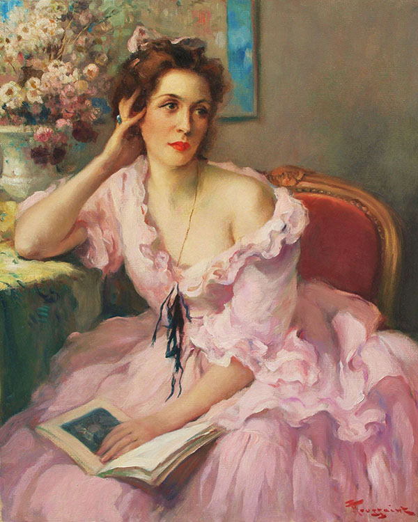 Books to Read for Women by Fernand Toussaint | Oil Painting Reproduction