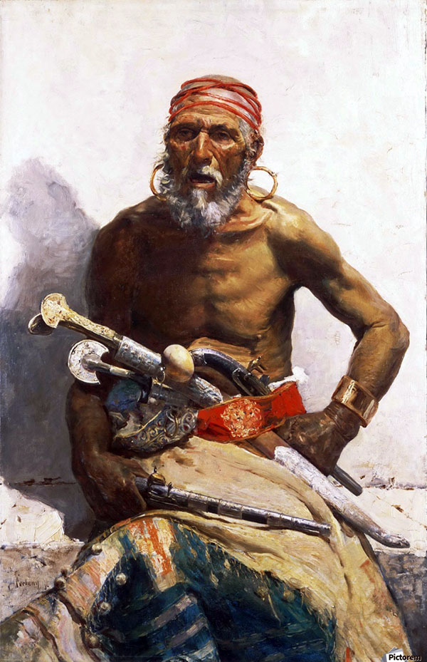 An Old Style Warrior by Josep Tapiro Baro | Oil Painting Reproduction