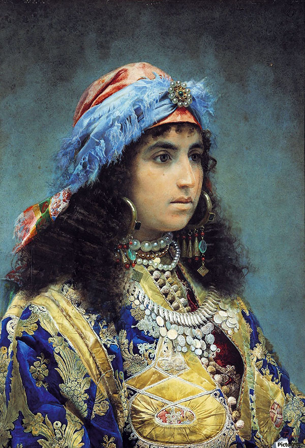 A Tangier Woman by Josep Tapiro Baro | Oil Painting Reproduction