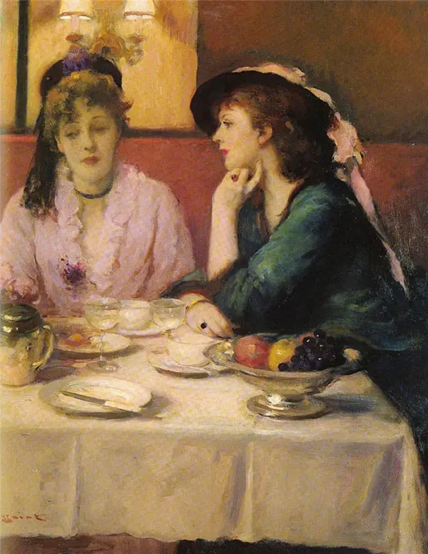 Confidences Au Dejeuner By Fernand Toussaint