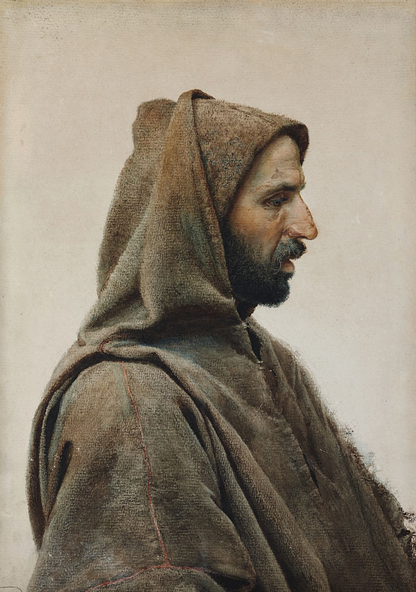 Man Wearing a Burnous by Josep Tapiro Baro | Oil Painting Reproduction