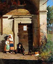 Nens Sota La Porxada By Josep Tapiro Baro