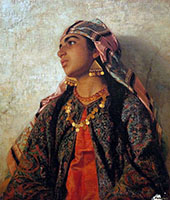 Profile of an Oriental Woman By Josep Tapiro Baro