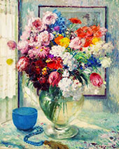 Still Life of Flowers by Fernand Toussaint | Oil Painting Reproduction
