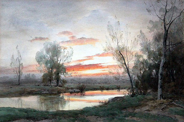 Evening Idyll by Henry Farrer | Oil Painting Reproduction
