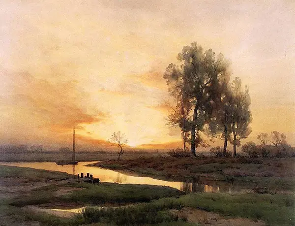 Evening Sail By Henry Farrer