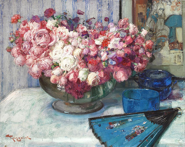 Still Life of Flowers II by Fernand Toussaint | Oil Painting Reproduction