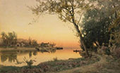 Sunrise on The Harbor 1903 By Henry Farrer