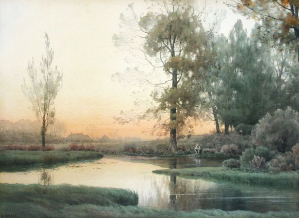 Sunset Glow by Henry Farrer | Oil Painting Reproduction