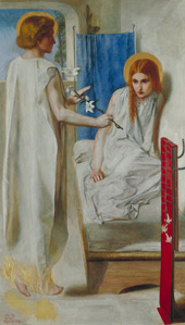 Ecce Ancilla Domini 1850, aka The Annunciation By Dante Gabriel Rossetti