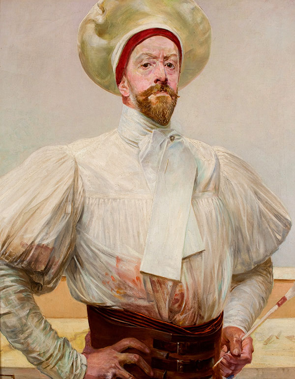 Autoportret w Bialym 1914 by Jacek Malczewski | Oil Painting Reproduction
