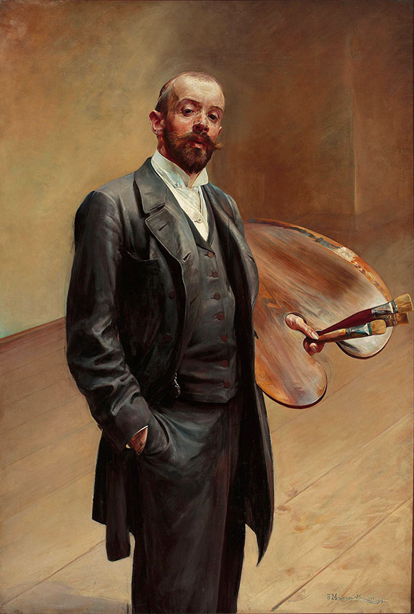 Autoportret z Paleta by Jacek Malczewski | Oil Painting Reproduction