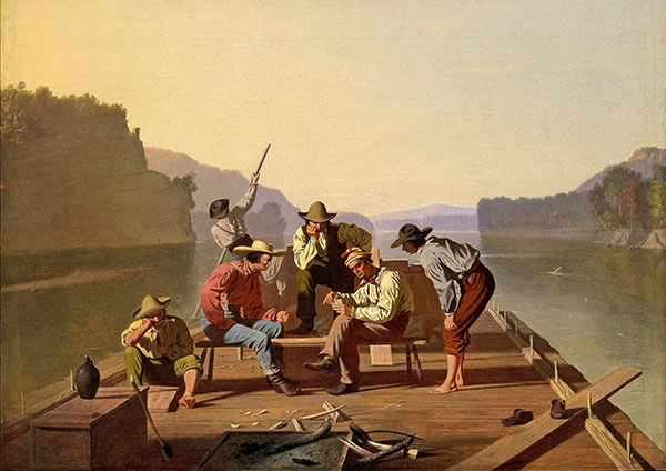 Raftsmen Playing Cards 1847 | Oil Painting Reproduction