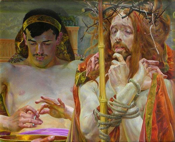 Christ and Pilate by Jacek Malczewski | Oil Painting Reproduction