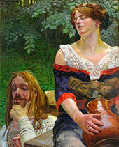 Christ and The Samaritan Woman 1912 By Jacek Malczewski