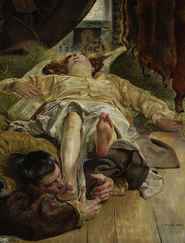 Death of Ellenai 1907 by Jacek Malczewski | Oil Painting Reproduction