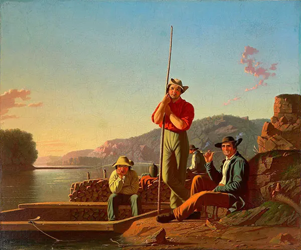 The Wood Boat 1850 By George Caleb Bingham