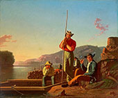 The Wood Boat 1850 By George Caleb Bingham
