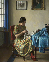 Sewing By Harold Knight