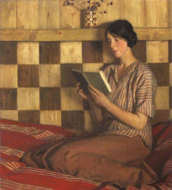The Green Book by Harold Knight | Oil Painting Reproduction