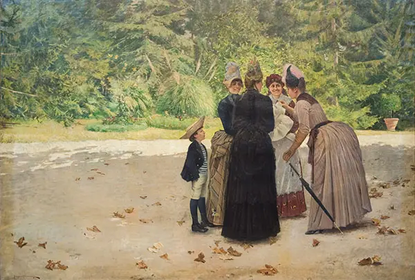 A Group of Women By Angiolo Tommasi