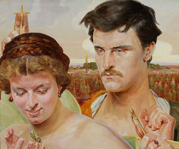 Right Wing of The Triptych by Jacek Malczewski | Oil Painting Reproduction