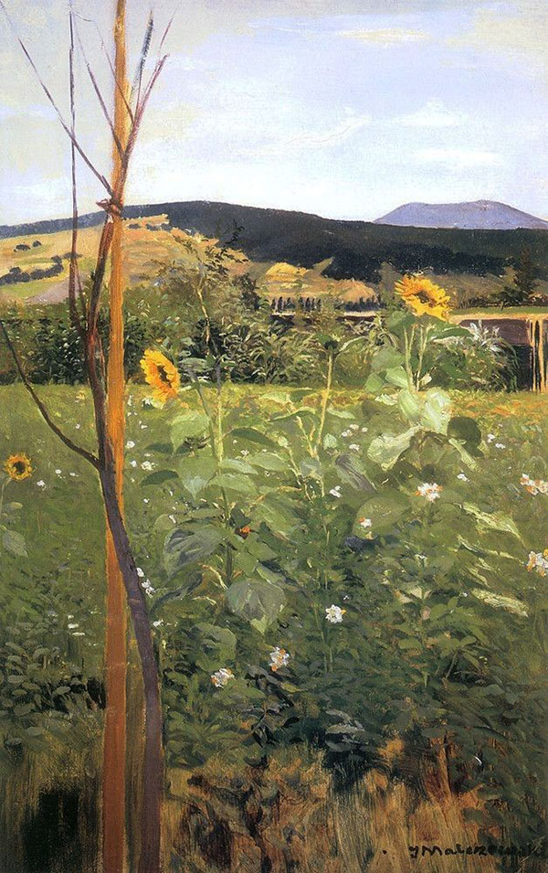 Sunflowers by Jacek Malczewski | Oil Painting Reproduction