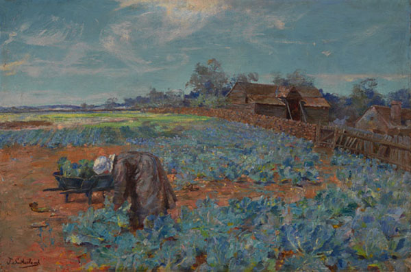 A Cabbage Garden 1896 by Jane Sutherland | Oil Painting Reproduction