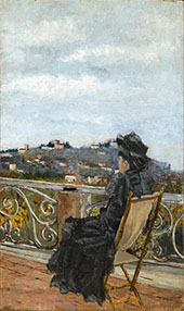 A Woman in a Chair By Angiolo Tommasi