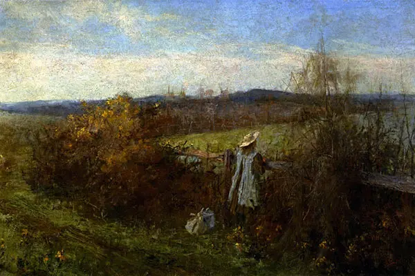 Girl at a Fence By Jane Sutherland