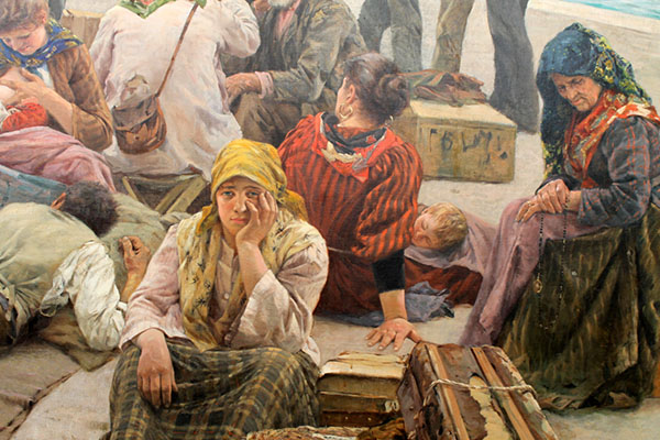 Gli Emigranti 1985 by Angiolo Tommasi | Oil Painting Reproduction