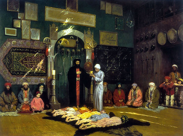 Ceremony of The Howling Dervishes of Scutari | Oil Painting Reproduction