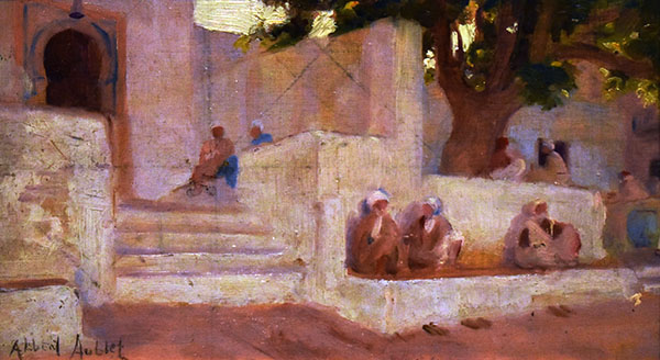 Devant La Mosquee by Albert Aublet | Oil Painting Reproduction