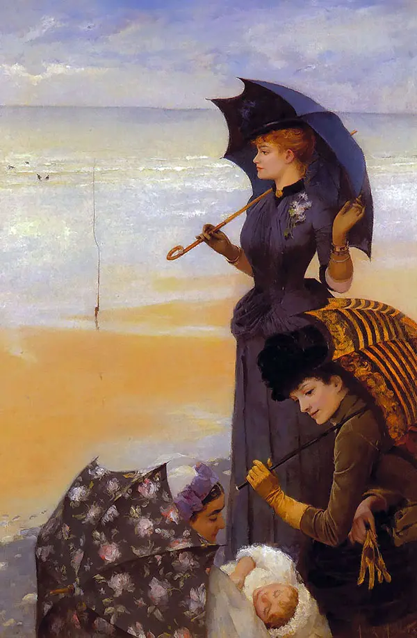 Sur La Plage Le Treport By Albert Aublet