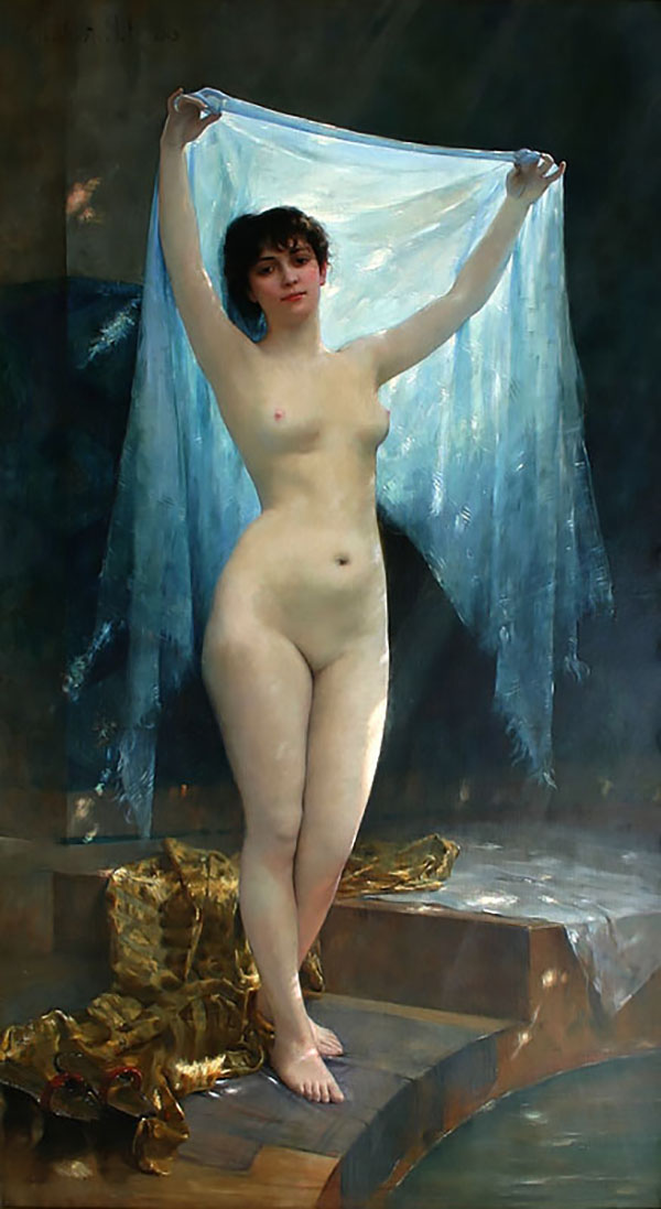 Nude with a Veil, Une Beaute Orientale | Oil Painting Reproduction
