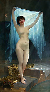 Nude with a Veil, Une Beaute Orientale By Albert Aublet