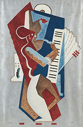 Abstract Accordionist 1928 By John Joseph Wardell Power