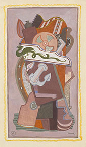 Cubist Composition with an Anchor and Other Nautical Elements By John Joseph Wardell Power