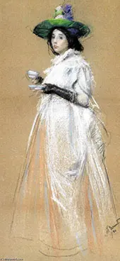 Lady with a Cup of Tea By Laura Muntz Lyall