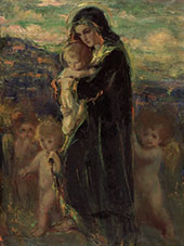 Madonna with Angels 1912 By Laura Muntz Lyall