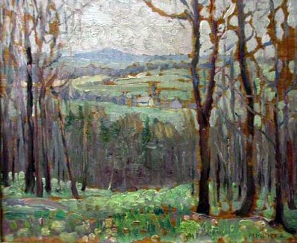 Woodland with Houses by Laura Muntz Lyall | Oil Painting Reproduction
